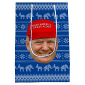 トランプマグカクリスマス ミディアムペーパーバッグ (裏面)