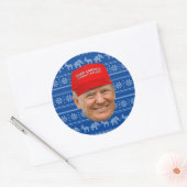トランプマグカクリスマス ラウンドシール (封筒)