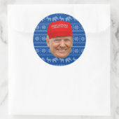トランプマグカクリスマス ラウンドシール (バッグ)