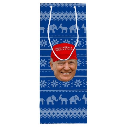 トランプマグカクリスマス ワインギフトバッグ (裏面)