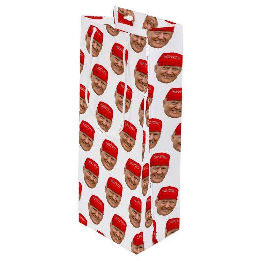 トランプマグカクリスマス ワインギフトバッグ (正面アングル)