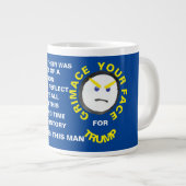 トランプマグカップ20オズ用の顔 ジャンボコーヒーマグカップ (正面右)