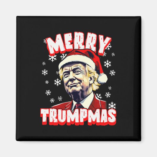 トランプマスメリークリスマストランプサンタトランプクリスチム マグネット (正面)