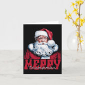 トランプマスメリーサンタトランプクリスマスパジャマおもしろい カード (黄色い花)