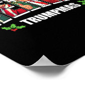 トランプマスメリーサンタトランプクリスマスパジャマおもしろい ポスター (角)