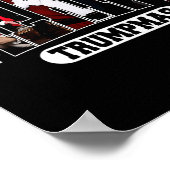 トランプマスメリーサンタトランプクリスマスパジャマおもしろい ポスター (角)