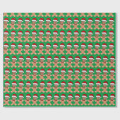 トランプミニマルカスタム主義顔フォトジンジャーブレッド ラッピングペーパー (フラット)