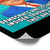 トランプミーム民主党がインサイダーの取引を失う ポスター (角)