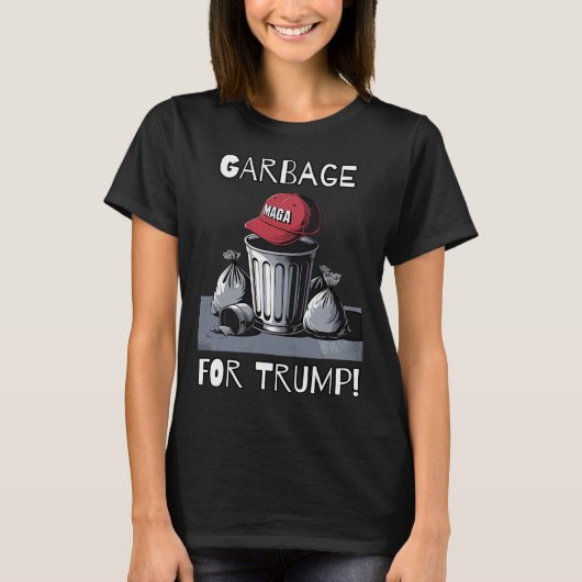 トランプメガハットゴミ缶用ごみ Tシャツ (正面)
