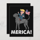 トランプメリカグレートダネドッグアメリカンヒーロー4th サンキューカード (正面/裏面)