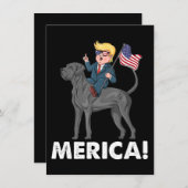 トランプメリカグレートダネドッグアメリカンヒーロー4th 招待状 (正面/裏面)