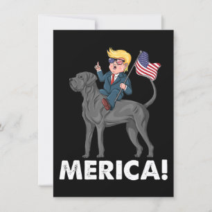 トランプメリカグレートダネドッグアメリカンヒーロー4th 招待状