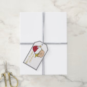 トランプメリークリスマスカスタムのギフトラベル ギフトタグ (より糸付き)