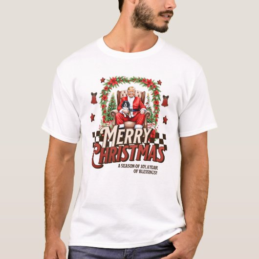 トランプメリークリスマス Tシャツ (正面)