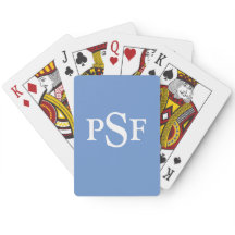 トランプモノグラムのズペリウィンクルと白