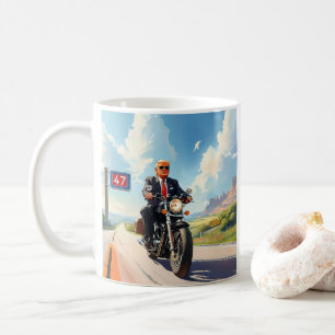 トランプライディングバイク過去47サインサウスウェストUSA コーヒーマグカップ