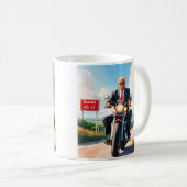 トランプライディングバイク過去47サインビューティフルアメリカ コーヒーマグカップ (正面右)