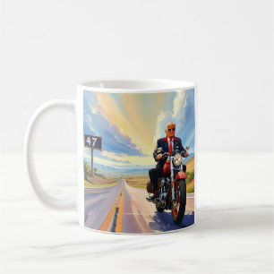 トランプライディングバイク過去47サインビューティフルアメリカ コーヒーマグカップ