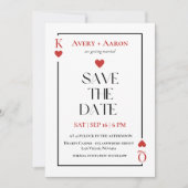 トランプラスベガスの日付を保存結婚する 招待状 (正面)