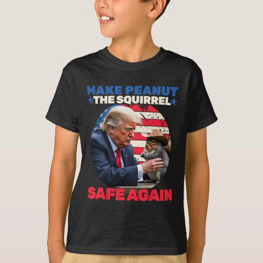 トランプリスがピーナッツリスを再び安全にするTru Tシャツ (正面)