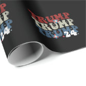 トランプレトログルービーフラワー24 2024選挙 ラッピングペーパー (ロールコーナー)