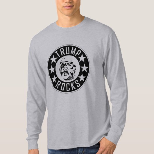 トランプロックメンズ長袖Tシャツ Tシャツ (正面)