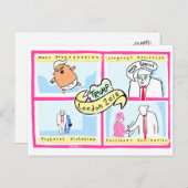 トランプロンドン:オフィシャルローリーピンクのお土産カード ポストカード (正面/裏面)