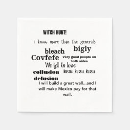 トランプワードクラウドタイポグラフィ スタンダードカクテルナプキン