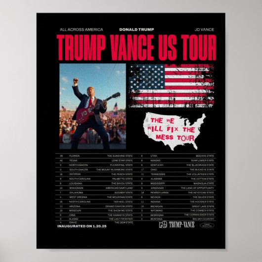 トランプヴァンスアメリカツアー ポスター (正面)