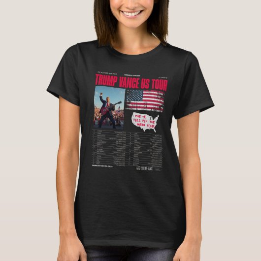 トランプヴァンスアメリカツアー Tシャツ (正面)