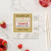 トランプヴァンスアメリカファーストパーティーカクテルナプキンス 縁ありカクテルナプキン (インサイチュ)