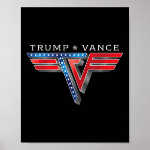トランプヴァンステレビロッカーロゴヴィンテージトランプヴァンス202 ポスター