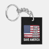トランプヴァンスムスクケネディガバール2024アメリ救ア キーホルダー (正面左)