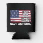 トランプヴァンスムスクケネディガバール2024アメリ救ア 缶クーラー (正面)