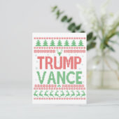 トランプヴァンス共和党の醜いクリスマスセータークリスマス ポストカード (スタンド正面)