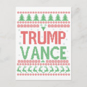 トランプヴァンス共和党の醜いクリスマスセータークリスマス ポストカード (正面)