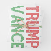 トランプヴァンス共和党の醜いクリスマスセータークリスマス ラッピングペーパーシート (インサイチュ)