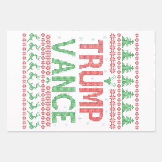 トランプヴァンス共和党の醜いクリスマスセータークリスマス ラッピングペーパーシート (正面)