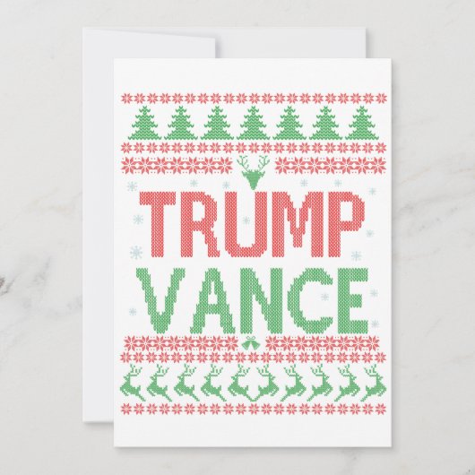 トランプヴァンス共和党の醜いクリスマスセータークリスマス 招待状 (正面)