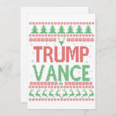 トランプヴァンス共和党の醜いクリスマスセータークリスマス 招待状 (正面/裏面)