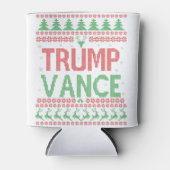 トランプヴァンス共和党の醜いクリスマスセータークリスマス 缶クーラー (正面)