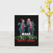 トランプヴァンス再素晴らし度クリスマスを作るパパの家 カード (黄色い花)