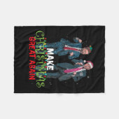 トランプヴァンス再素晴らし度クリスマスを作るパパの家 フリースブランケット (正面(横))