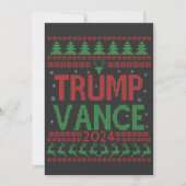 トランプヴァンス選挙醜いクリスマスセーター サンキューカード (正面)