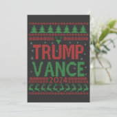 トランプヴァンス選挙醜いクリスマスセーター サンキューカード (スタンド正面)