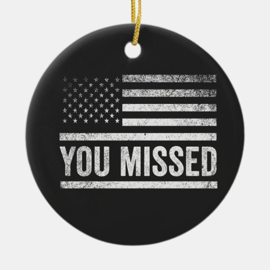 トランプヴァンス選挙醜いクリスマスセーター セラミックオーナメント (正面)