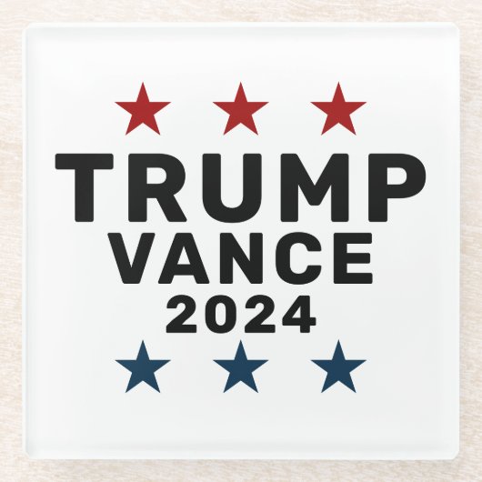 トランプヴァンス2024クラシック年星 ガラスコースター (正面)
