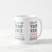 トランプヴァンス2024シャツ コーヒーマグカップ (正面右)