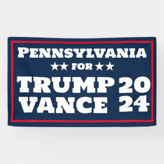 トランプヴァンス2024バナー用ペンシルバニア 横断幕