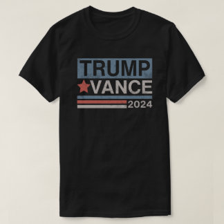 トランプヴァンス2024レトロストライプトランプ Tシャツ